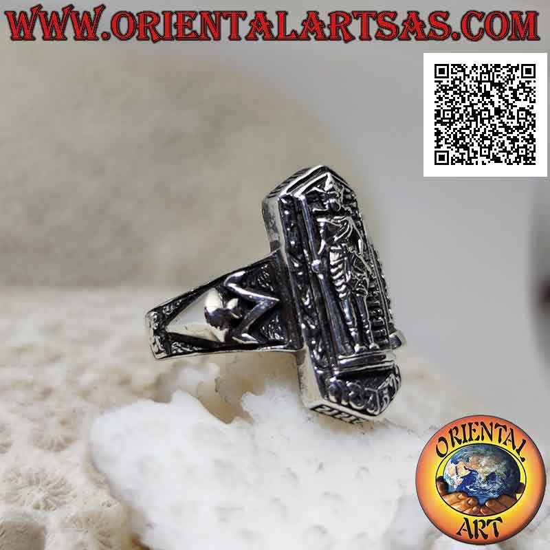 Anello in argento con Yaksha "il custode", uno dei 12 yak guardiani del Wat Phra Kaew di Bangkok