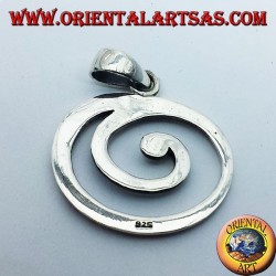 Anhänger große silberne Spirale