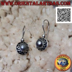 Silberne Hebelohrringe mit...