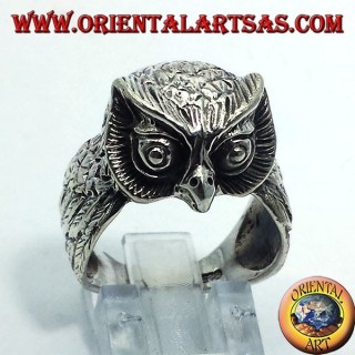 Gufo anello in argento