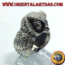 Owl silver ring