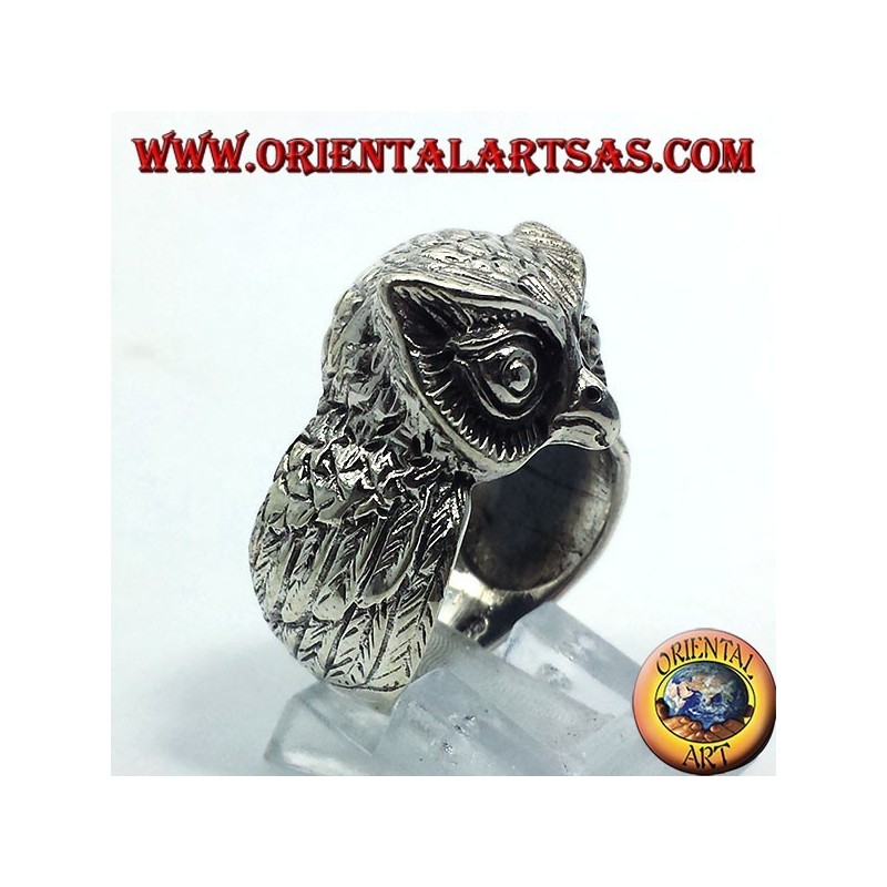 Gufo anello in argento