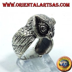 Owl silver ring