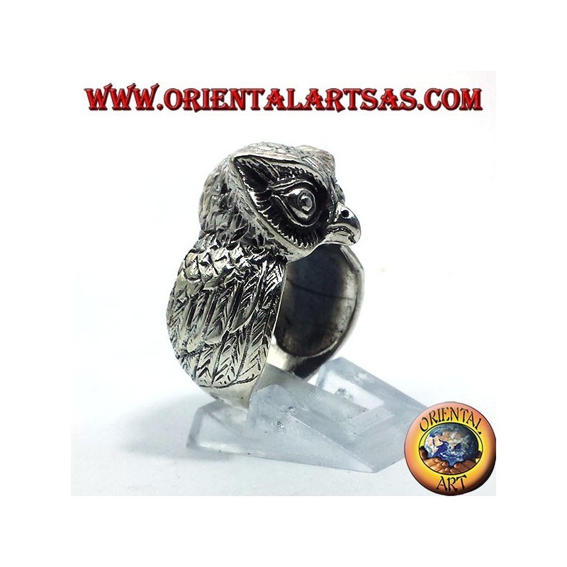 Gufo anello in argento