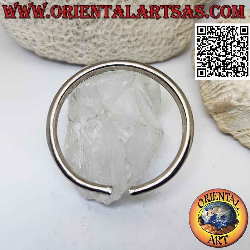 Starres Armband aus glattem 925er ‰ Silber mit zylindrischem Abschnitt
