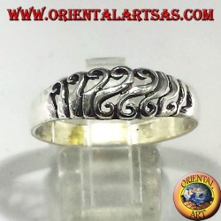 silver ring pierced