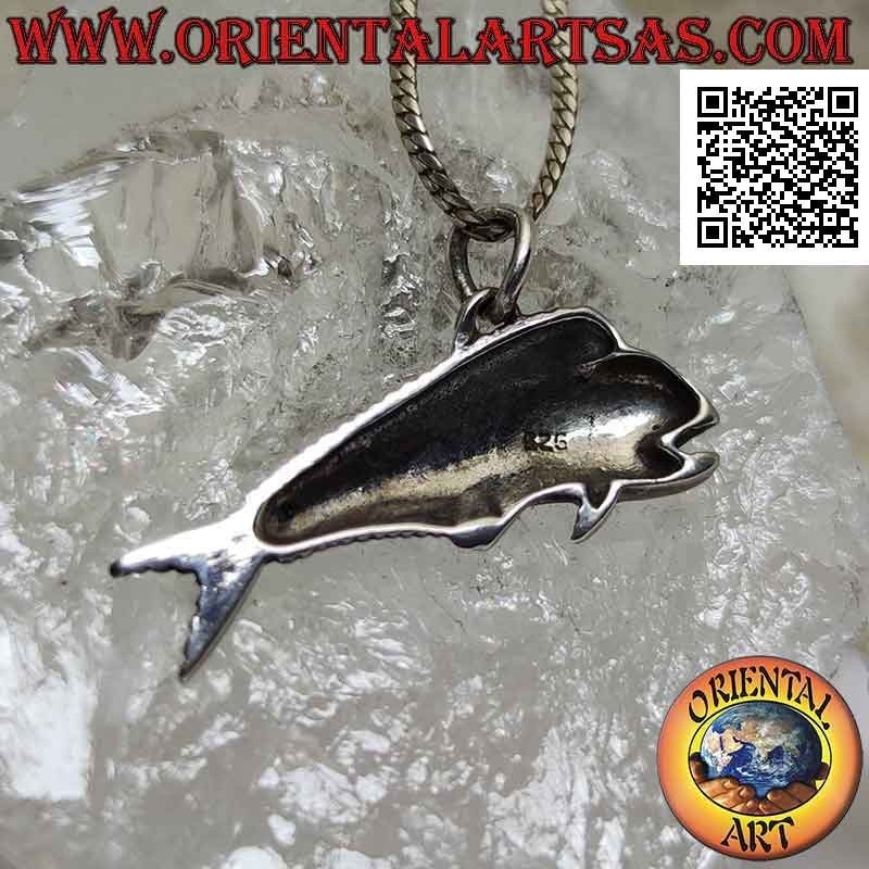 Pendentif en argent, le saumon sauteur