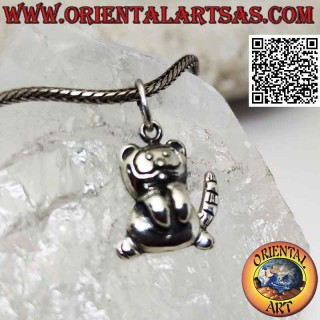 Pendentif en argent en forme de castor (anime)