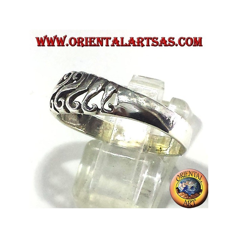 anello traforato in argento