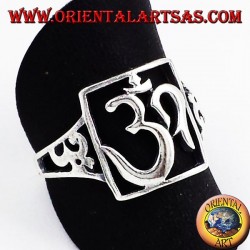 Silber Ring durchstochen heiliges Symbol OM