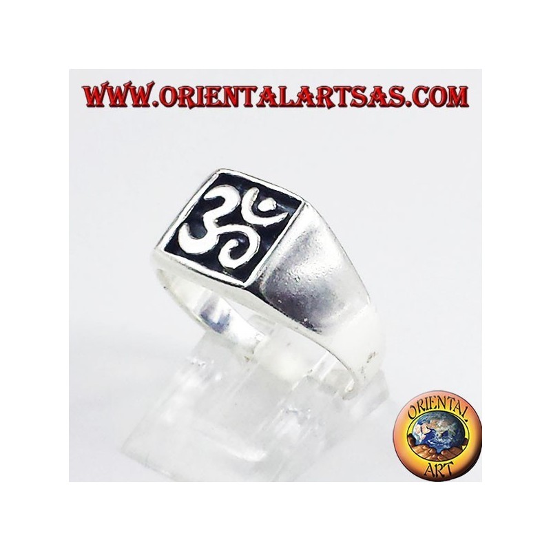 Silber Ring-Dichtung, heiliges Symbol OM