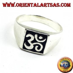 Silver ring seal, sacred symbol OM