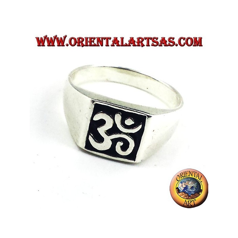 Silber Ring-Dichtung, heiliges Symbol OM