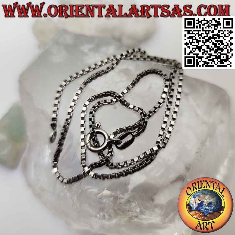Collar clásico de cadena de eslabones "venecianos" en plata 925 ‰, 40 cm x 2 mm