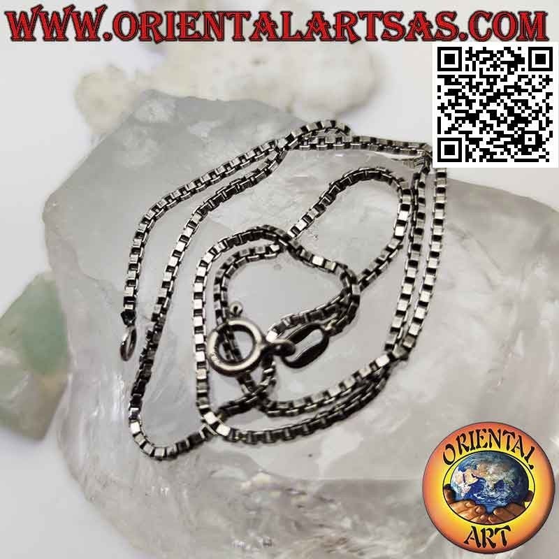 Collar clásico de cadena de eslabones "venecianos" en plata 925 ‰, 40 cm x 2 mm