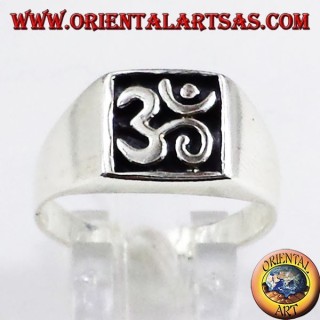 Anello in argento sigillo OM   simbolo sacro