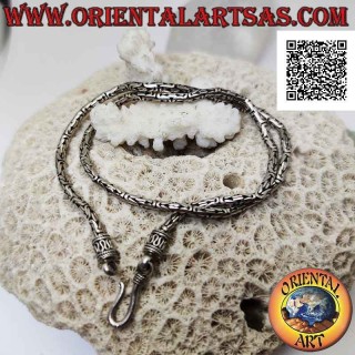 Borobudur (Byzantine link) 925 ‰ silver necklace 41 cm x 3 mm (serpentine hook)