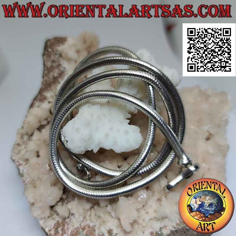 Collana in argento 700 ‰ a maglia "snake" da 54 cm x 3 mm