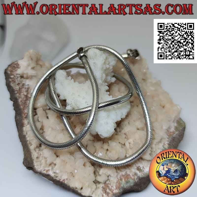 Collier en argent 700 ‰ avec maillon "serpent" de 54 cm x 3 mm