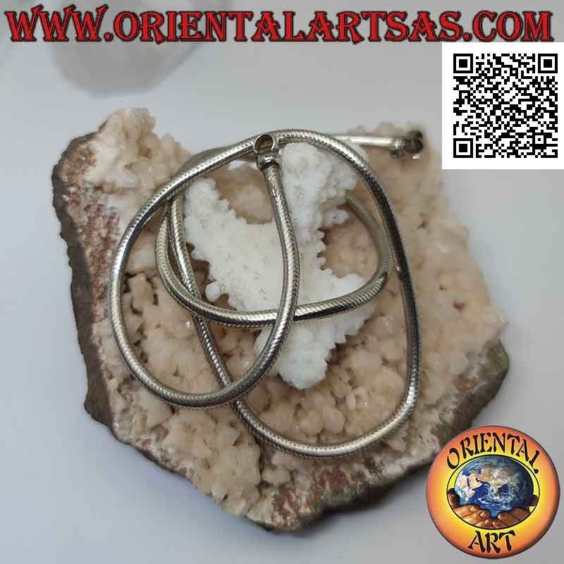 Collier en argent 700 ‰ avec maillon "serpent" de 54 cm x 3 mm