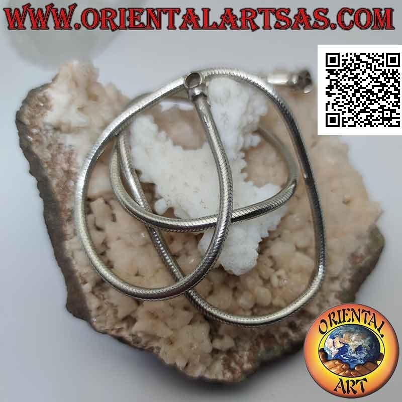 Collar de plata de 700 ‰ con eslabón "serpiente" de 54 cm x 3 mm