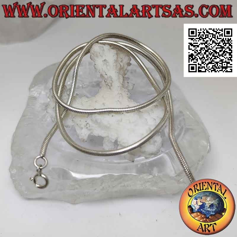Collar de eslabones de serpiente de 42 cm x 2 mm en plata 925 ‰