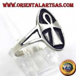 Bague en argent égyptien croix ankh
