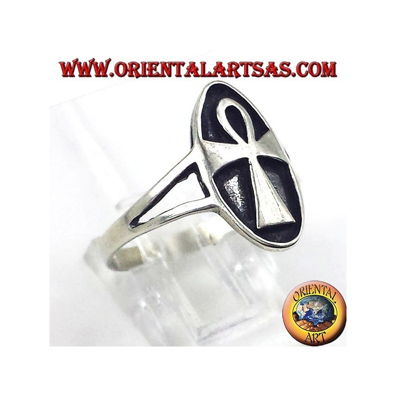 anello in argento Ankh croce egizia