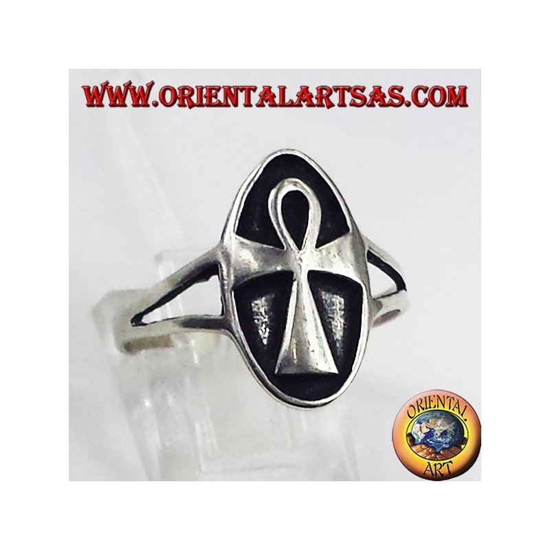 Bague en argent égyptien croix ankh