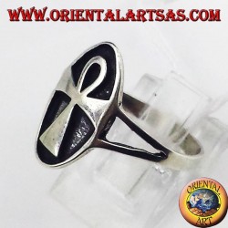 Bague en argent égyptien croix ankh