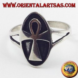 Bague en argent égyptien croix ankh