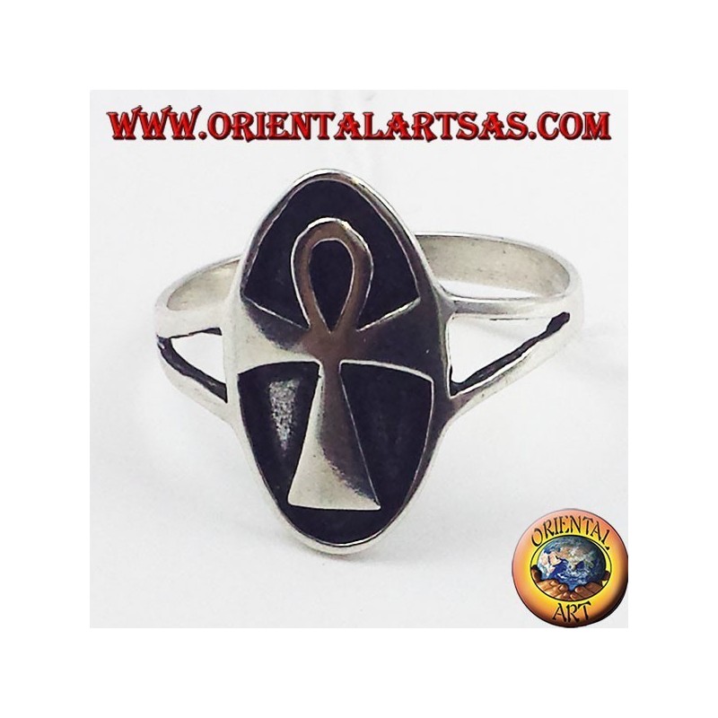 anello in argento Ankh croce egizia