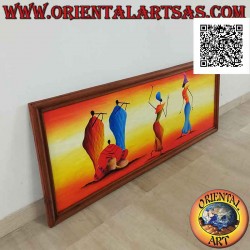 Hand-Painted Wooden Artwork...