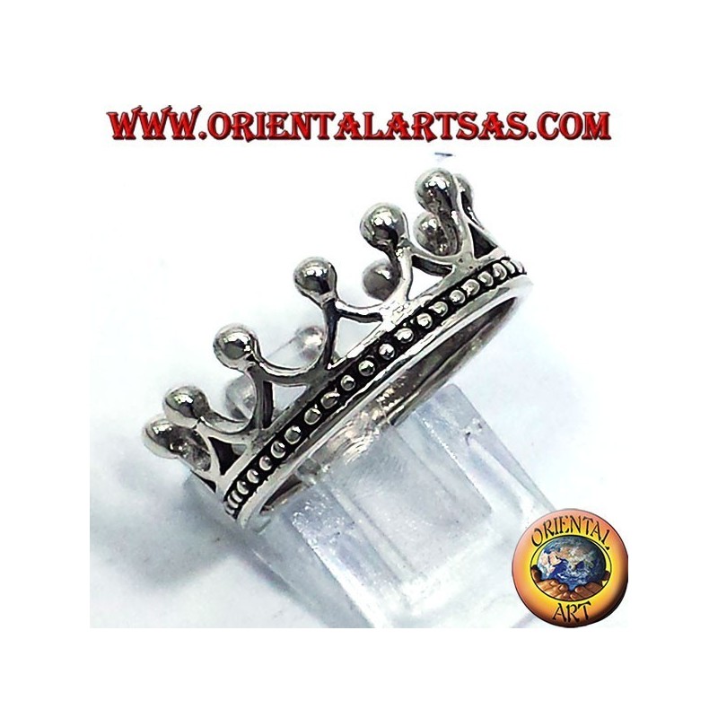 silver ring, simple crown