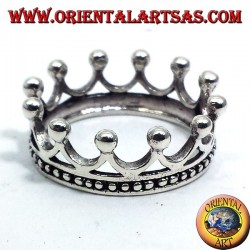 silver ring, simple crown