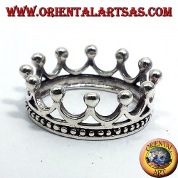 Ring einfache silberne Krone