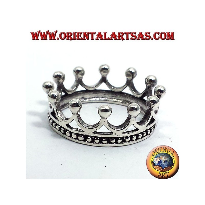 silver ring, simple crown
