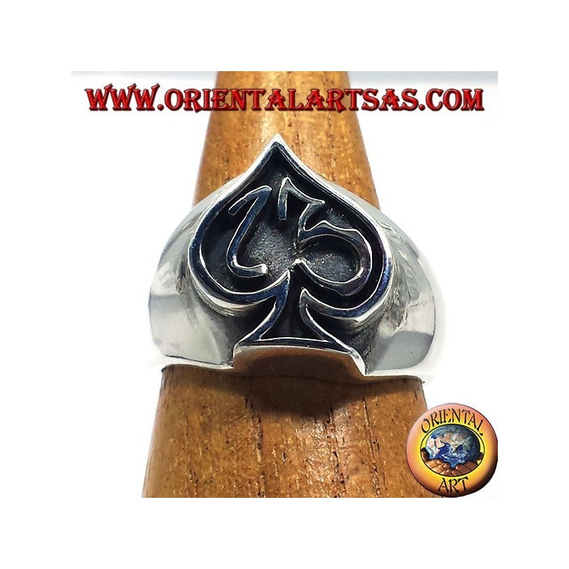 Silberring Ace of Spades mit dreizehn