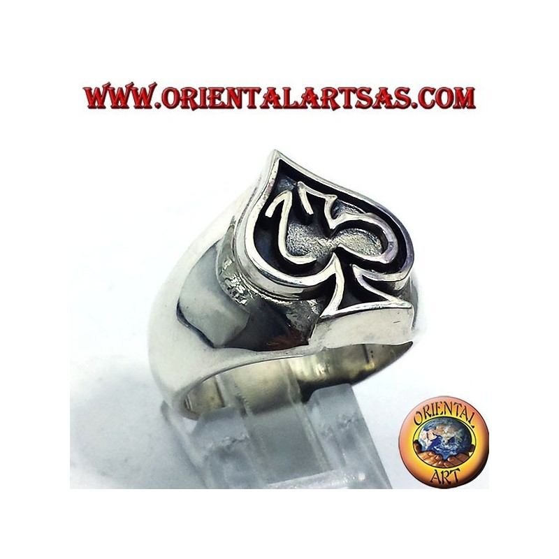 anello in argento  Asso di picche con tredici