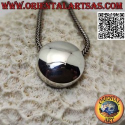 Smooth silver pendant in...
