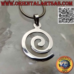 Smooth spiral shaped silver...