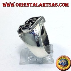 anillo de plata as de picas con trece