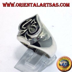 anello in argento  Asso di picche con tredici