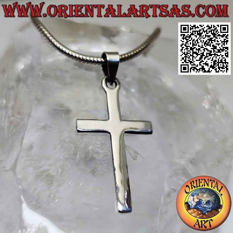 Pendentif en argent croix latine chrétienne classique (30 * 17)