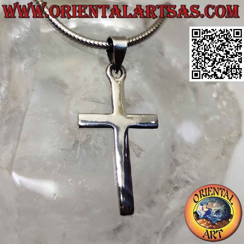 Klassischer christlicher lateinischer Kreuz Silberanhänger (30 * 17)