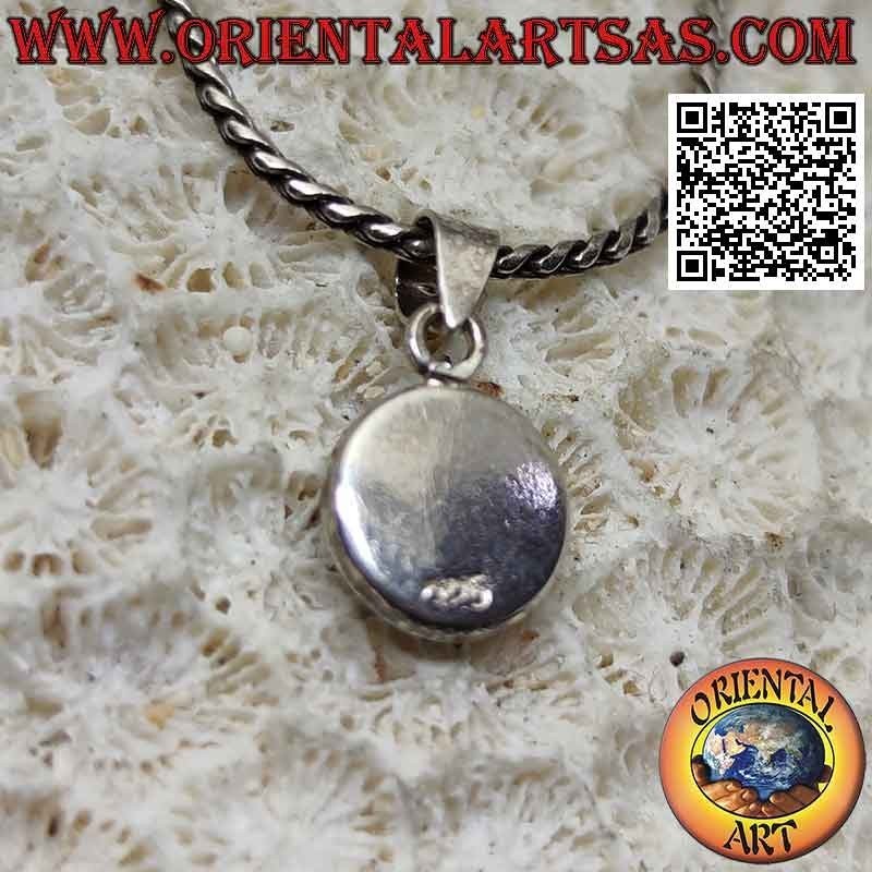Ciondolo in argento yin yang "Tao" piatto da 8 mm Ø