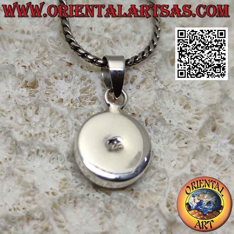 Colgante de plata Yin yang "Tao" con nácar y ónix 10 mm Ø