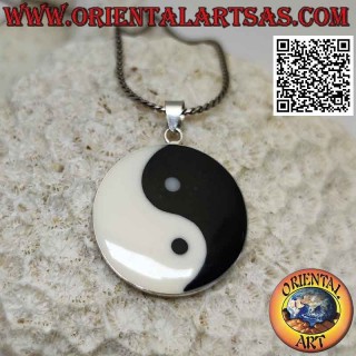 Silber Yin Yang Anhänger "Tao" flach 25 mm Ø