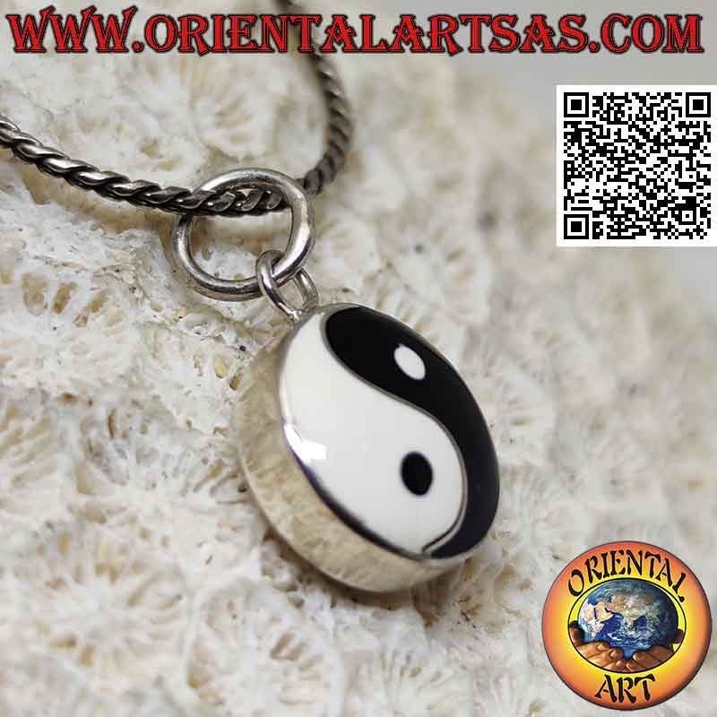 Colgante de plata yin yang "Tao" 12 mm Ø