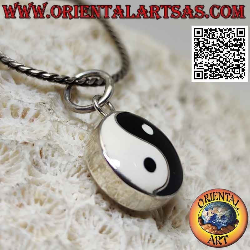 Colgante de plata yin yang "Tao" 12 mm Ø